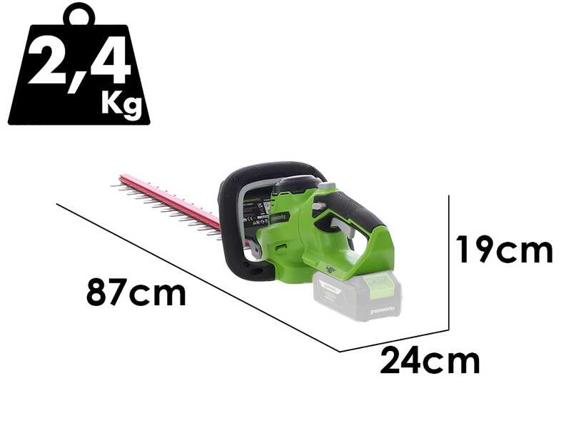 Greenworks G48HT - Tagliasiepi elettrico a batteria - Lama da 51 cm - SENZA BATTERIE E CARICABATTERIE