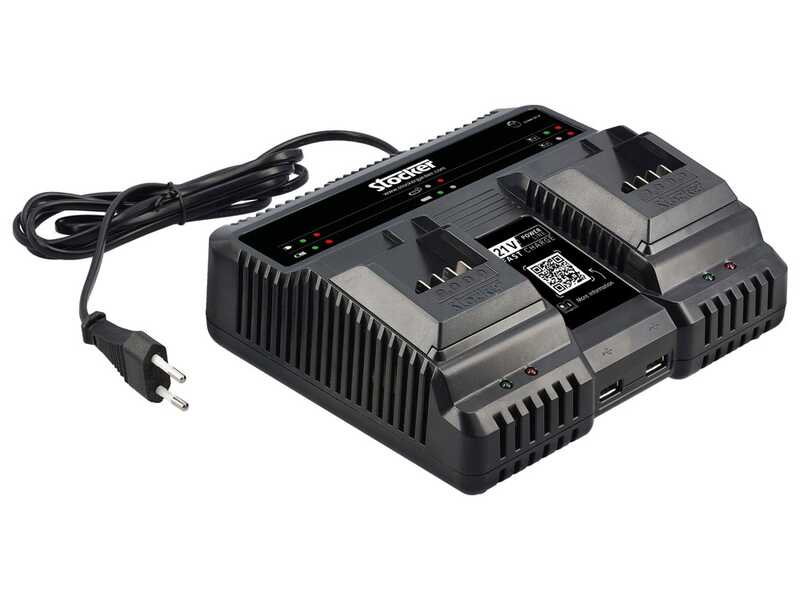 Caricabatterie doppio Fast Charge 21V - STOCKER