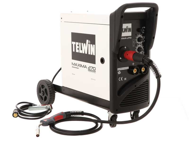 OUTLET - PICCOLI DIFETTI ESTETICI - Telwin Maxima 270 Synergic - Saldatrice Inverter Multiprocesso (MIG-MAG/BRAZING/MMA/TIG LIFT) - GAS/NO GAS