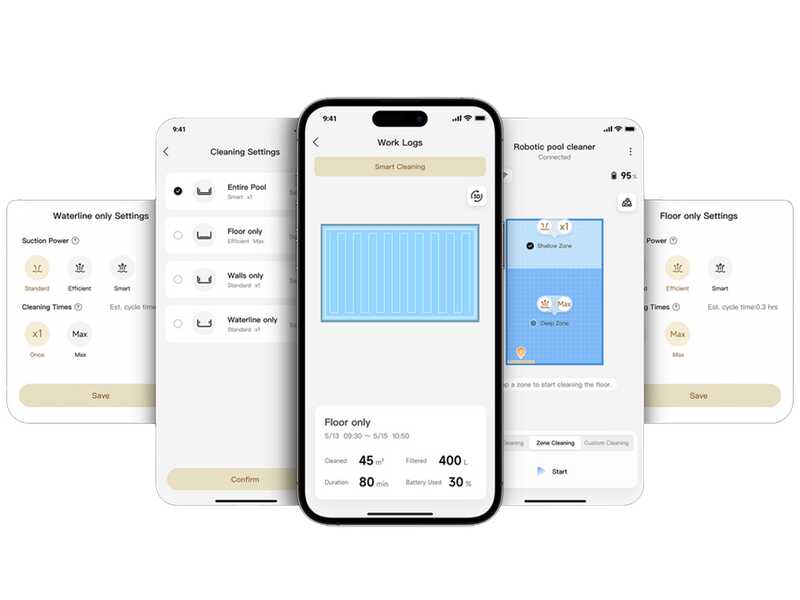 Dreame Z1 - Robot pulitore piscina a batteria - Gestione Tramite App
