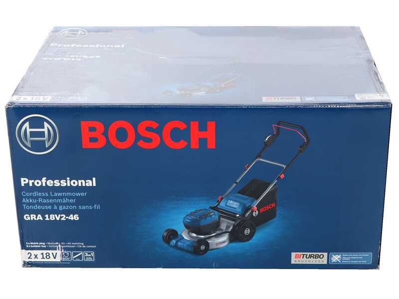 Bosch Professional GRA 18V2-46 SP - Tagliaerba a batteria - Taglio 46 cm - 2x 18V 12Ah