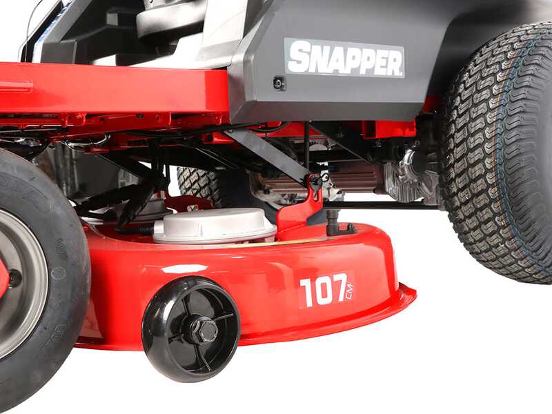 Snapper EZX107 - Trattorino taglierba a batteria a raggio zero - 72V/44Ah - taglio da 107cm - 2in1
