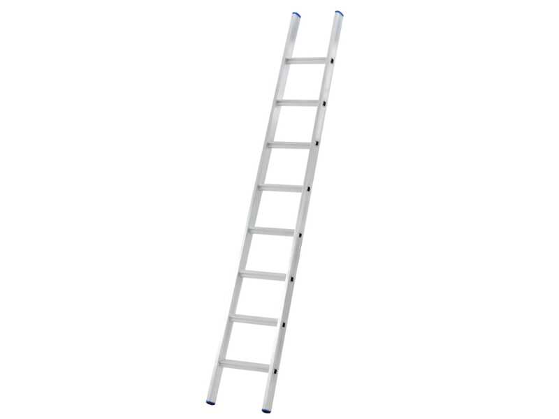 Gierre AL610 - Scala agricola conica in alluminio - 8 gradini - 2.22 m - Altezza stimata operativa 3.16 m