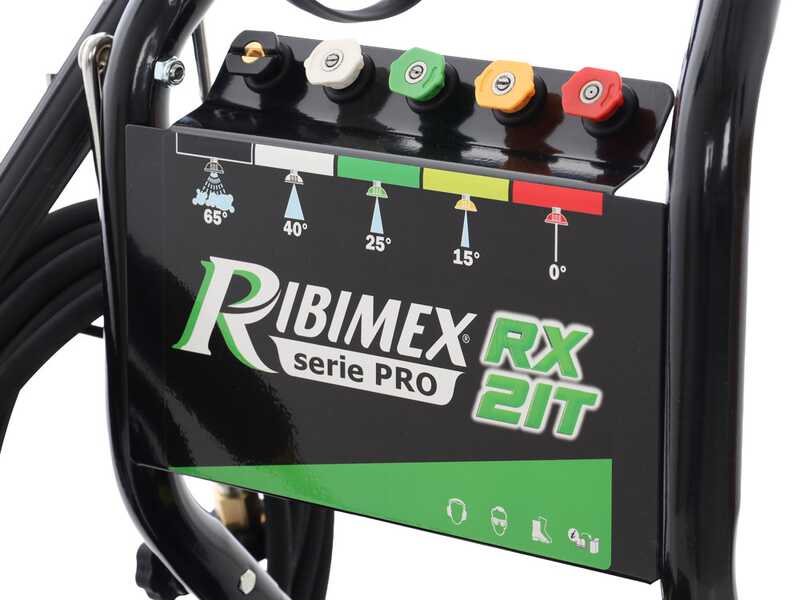 Ribimex RX21T - Idropulitrice a scoppio - 200 bar 678 l/h - Motore Loncin a benzina 196cc