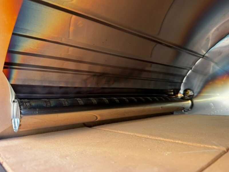 Pizza Party Emozione Silver - Forno a gas per pizza da esterno - Camera di cottura 40x70 cm - Piano cottura in refrattario