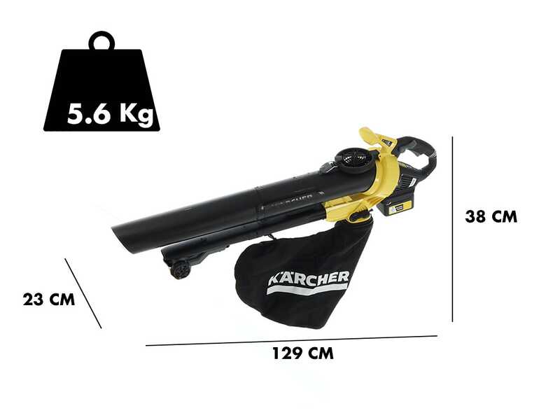 OUTLET - DA ESPOSIZIONE - Karcher BLV 36-240 - Soffiatore aspiratore a batteria - SENZA BATTERIE E CARICABATTERIE