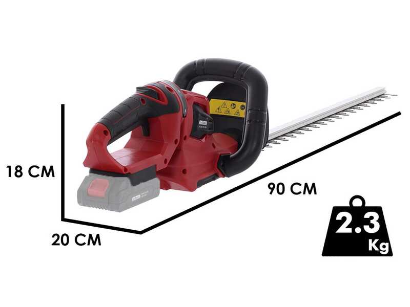 GeoTech X-Line HT-20V - Tagliasiepi a batteria - 20V - SENZA BATTERIA E CARICABATTERIA