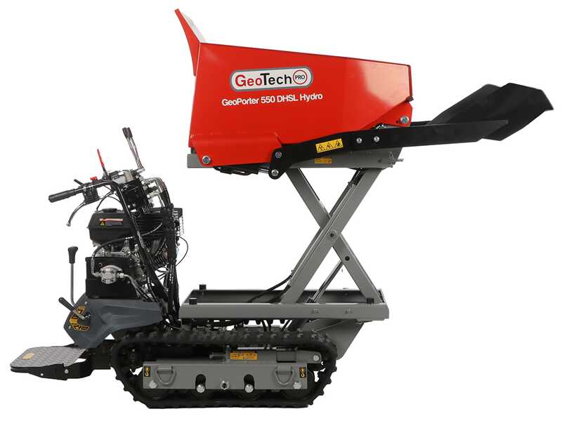 GeoTech Pro GeoPorter 550 DHSL Hydro - Motocarriola cassone alzabile a pantografo