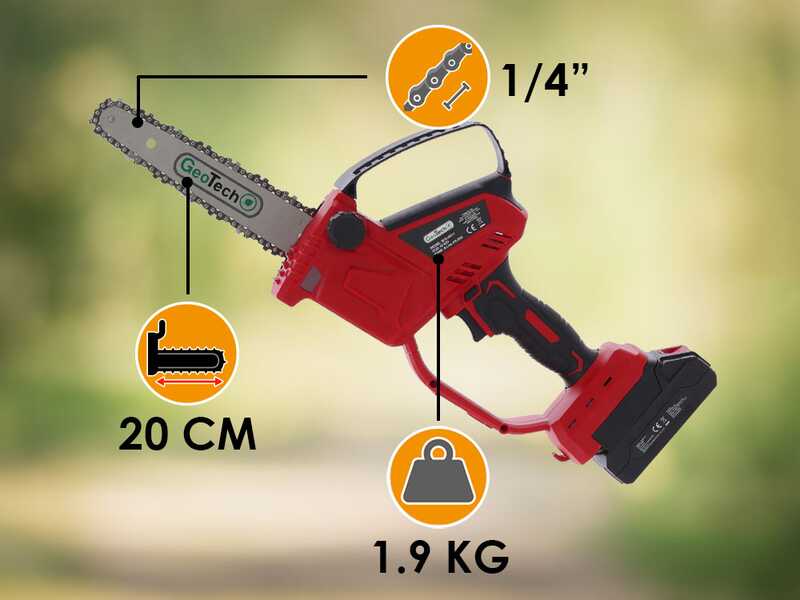 GeoTech X-Line PS-20V - Potatore manuale a batteria - 20V - SENZA BATTERIA E CARICABATTERIA