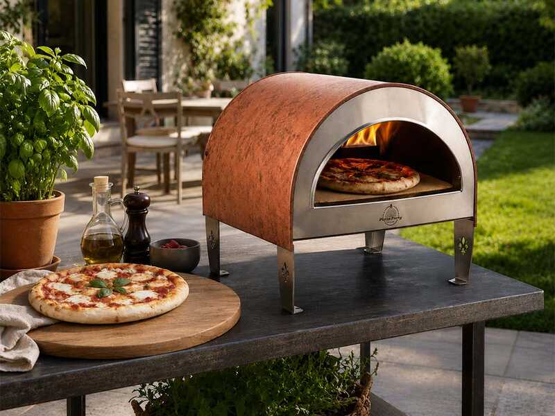 Pizza Party Ardore - Forno a gas per pizza da esterno - Camera di cottura 40x40 cm - Piano cottura in mattoni refrattari
