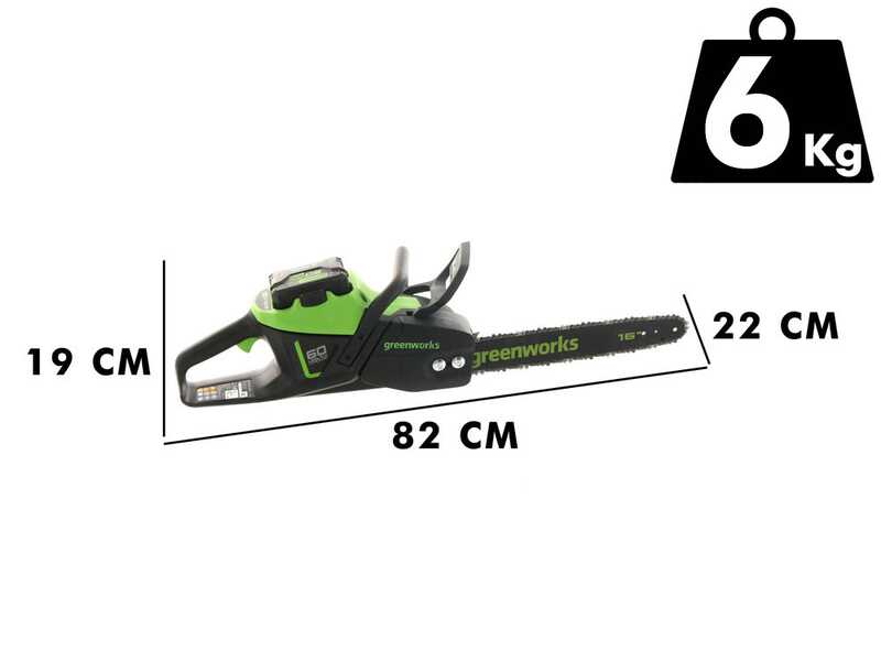 GreenWorks GD60CS40 - Elettrosega a batteria 60V 2Ah - Lama da 41cm