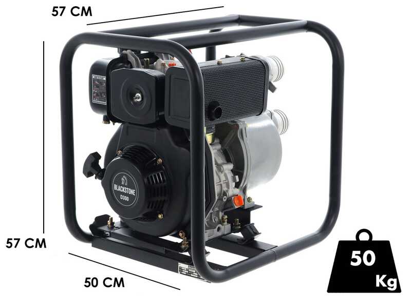 OUTLET - PICCOLI DIFETTI ESTETICI - BlackStone BD 8000 - Motopompa diesel autoadescante - Raccordi 80 mm