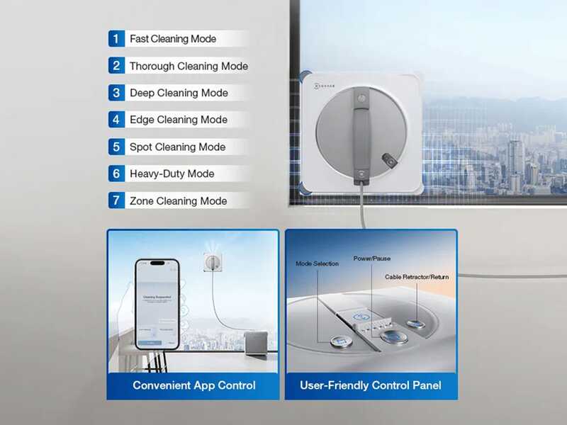 Ecovacs WINBOT W2S OMNI - Robot lavavetri automatico - Gestione tramite app