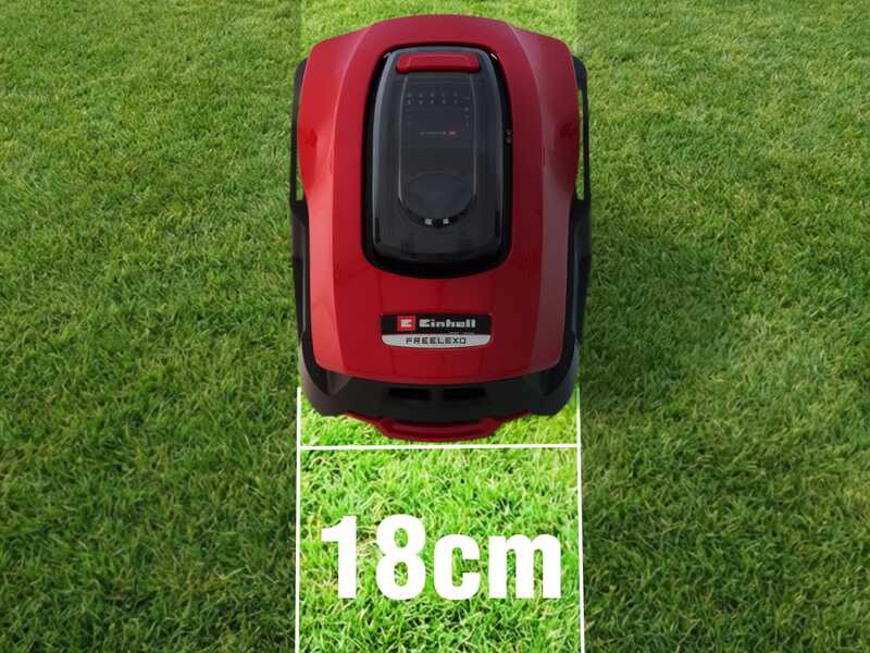 Einhell FREELEXO 800 LCD BT - Robot rasaerba con filo perimetrale - Batteria a litio 18V/2Ah