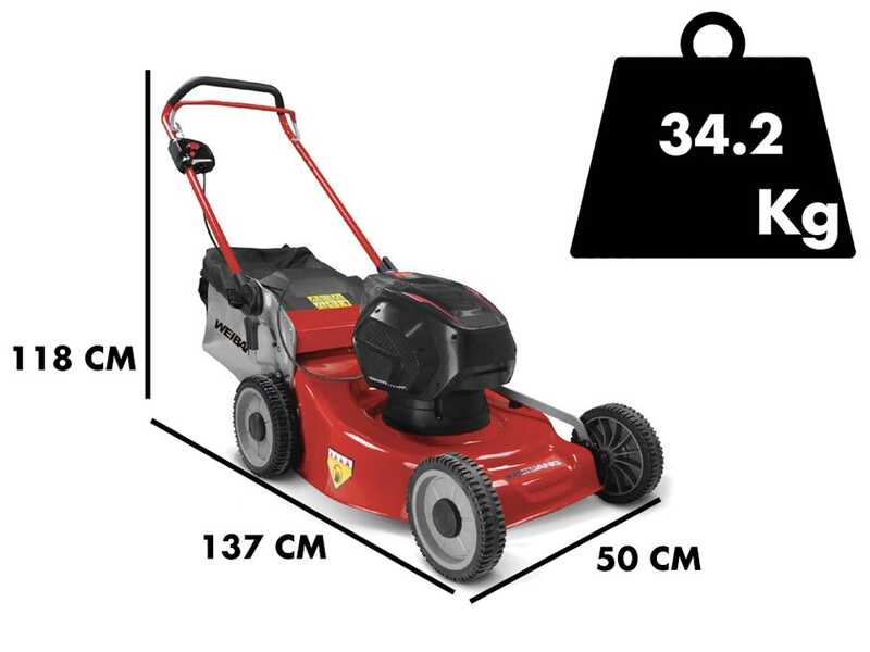OUTLET - PICCOLI DIFETTI ESTETICI - Weibang WB452HE - Tagliaerba a batteria - 120V/4Ah - Taglio 45 cm