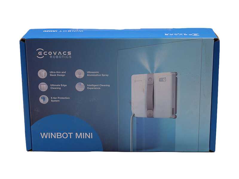 Ecovacs WINBOT MINI grigio - Robot lavavetri elettrico - Navigazione intelligente