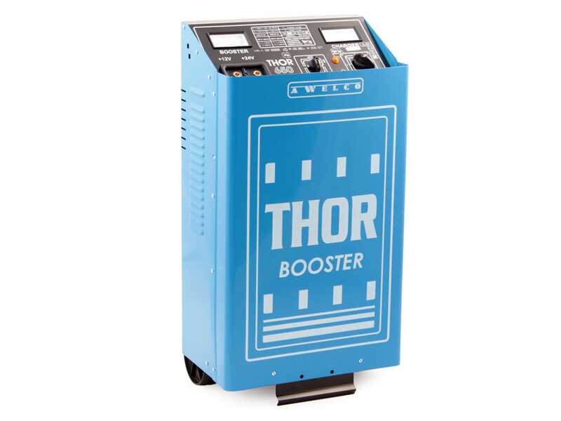 OUTLET - PICCOLI DIFETTI ESTETICI - Awelco THOR 650 Booster - Caricabatterie avviatore - carrellato - monofase - batterie 24-12V