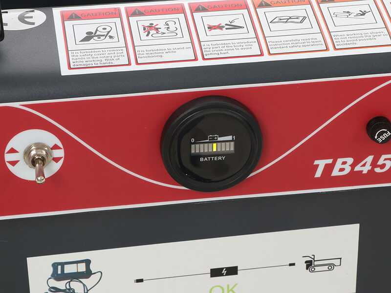 OUTLET - UTILIZZATO PER PROVA - Blackstone TB 4500 E - Carriola elettrica a batteria 60V/20Ah - Faro LED e sponde estensibili