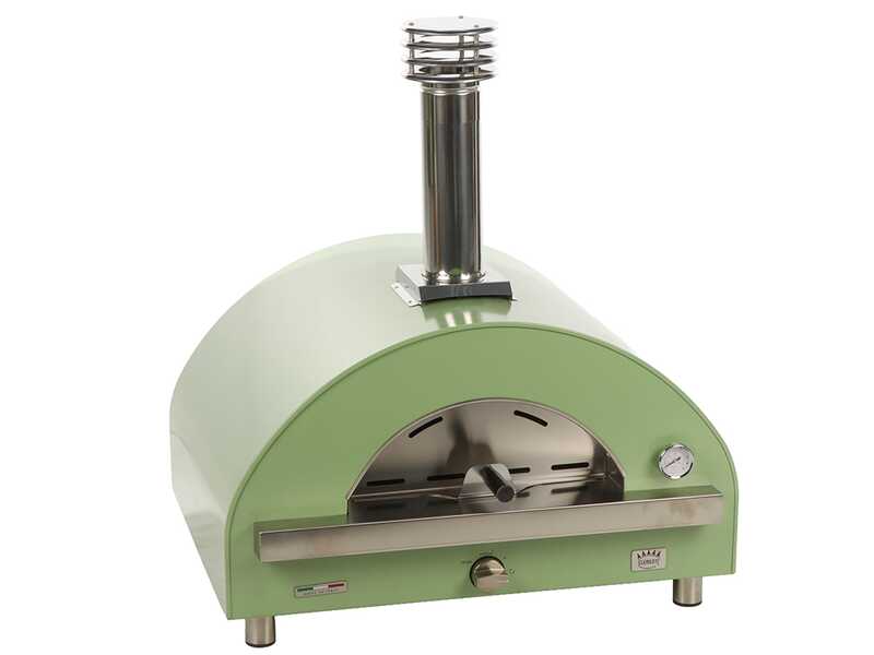Clementi Remida Plus - Forno a gas per pizza da esterno - Camera di cottura 70 x 50 cm - 2 Pizze - Verde