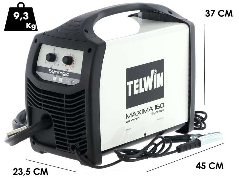 Telwin Maxima 160 Synergic - Saldatrice Inverter Multiprocesso (MIG-MAG/FLUX/BRAZING) - GAS/NO GAS
