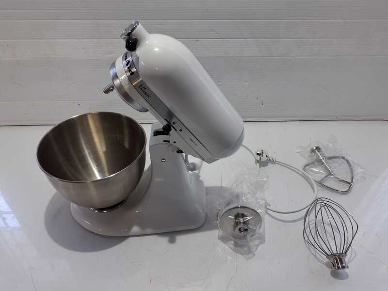 OUTLET - UTILIZZATO PER PROVA - KitchenAid Classic 5K45SS-EWH Bianco - Impastatrice Planetaria