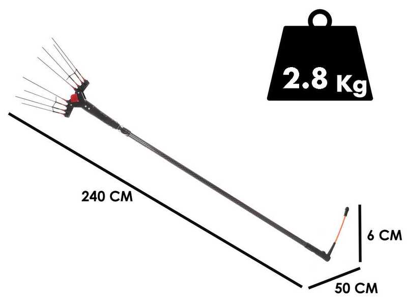 OUTLET - DA ESPOSIZIONE - Castellari Vertigo Carbon L 30V - Abbacchiatore elettrico a batteria - 240 / 320 cm