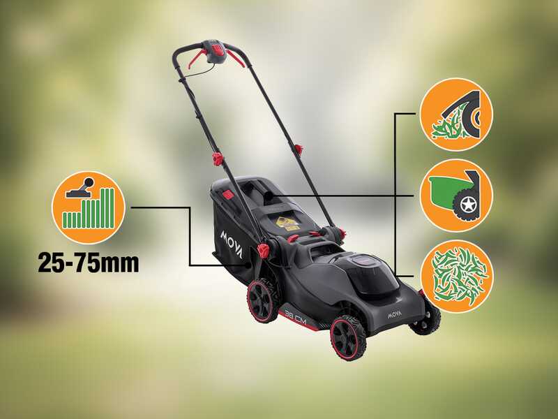 MOVA GL415 - Tagliaerba a batteria - 40V 4Ah - Taglio 38 cm