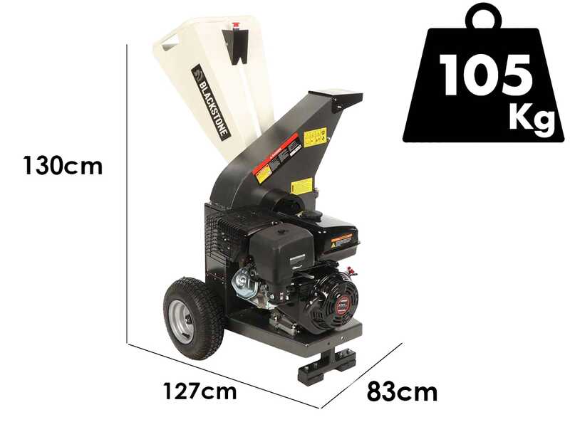 OUTLET - PICCOLI DIFETTI ESTETICI - BlackStone DSP 150 L - Biotrituratore a scoppio - con motore a benzina Loncin da 420cc