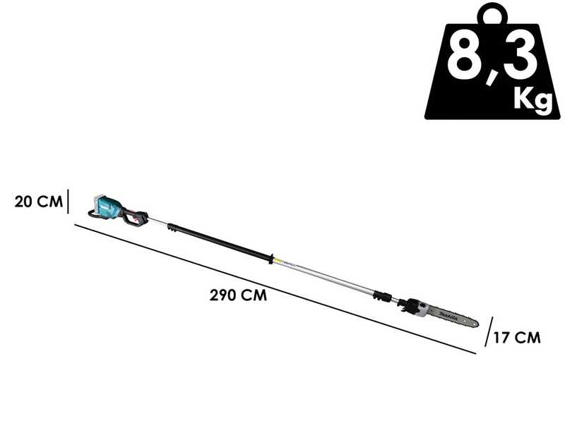 OUTLET - SENZA IMBALLO ORIGINALE - Makita DUA301Z - Potatore a batteria su asta - SENZA BATTERIE E CARICABATTERIE