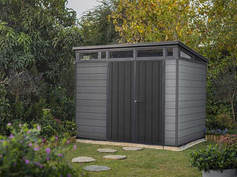 Keter Cortina 9x7 - Casetta da giardino - Con porta doppia anta - 277x218x226 cm