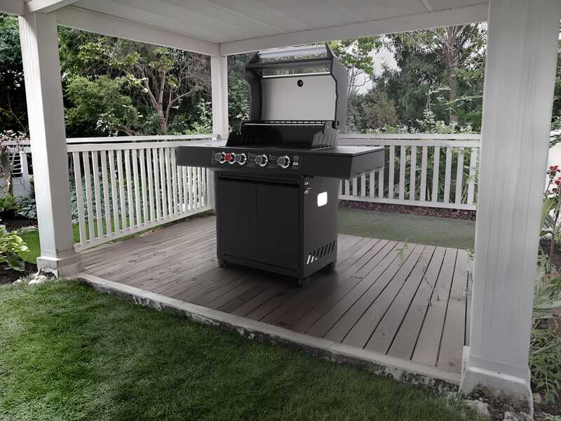 Clementi Aria 4 - Barbecue a gas o metano - Con fornello laterale
