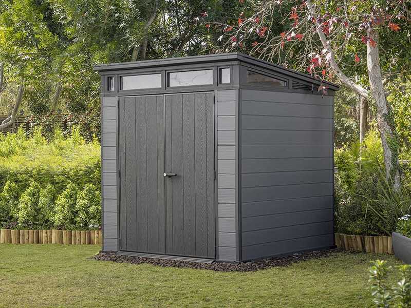 Keter Cortina 7x7 - Casetta da giardino - Con porta doppia anta - 214x218x226 cm