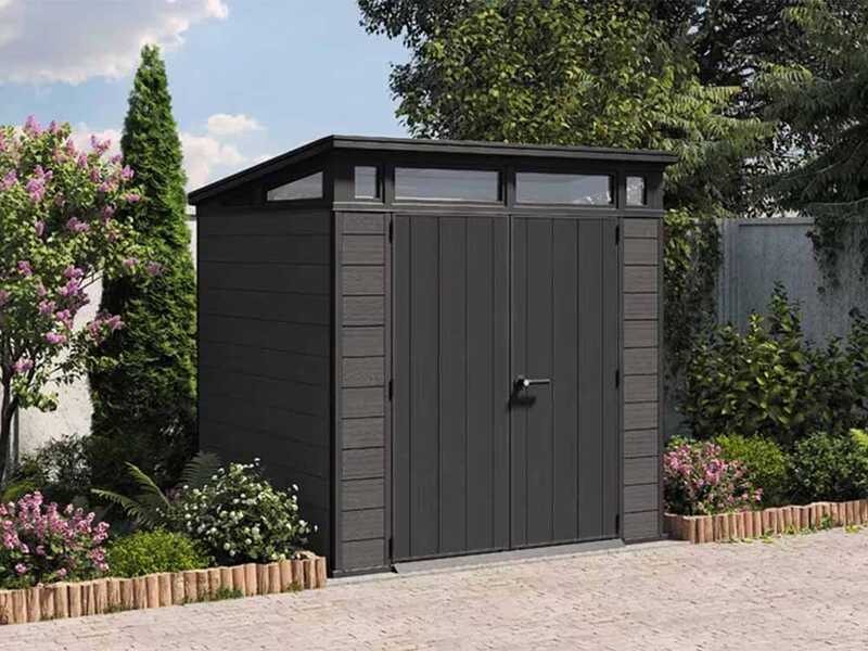 Keter Cortina 7x7 - Casetta da giardino - Con porta doppia anta - 214x218x226 cm