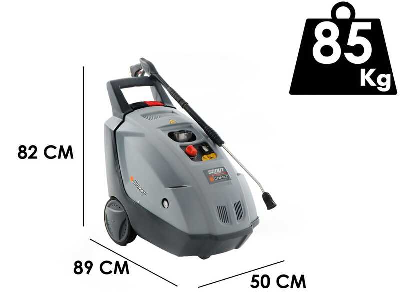 OUTLET - PICCOLI DIFETTI ESTETICI - Comet Scout 135 Extra - Idropulitrice ad acqua calda semiprofessionale - 135 bar - 600 l/h