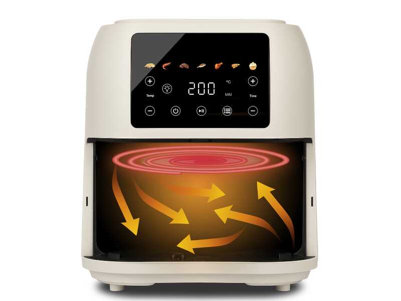 Girmi FG92 EcoFrit Deep - Friggitrice ad aria digitale 8L