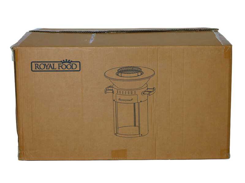 OUTLET - PICCOLI DIFETTI ESTETICI - Royal Food FOL-3400 - Barbecue a legna e carbone - Piastra e griglia in acciaio inox