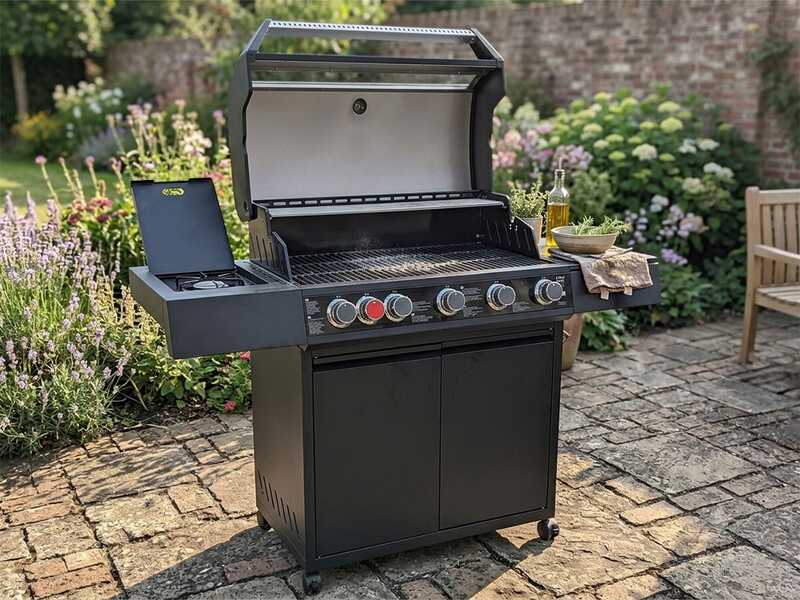 Clementi Aria 5 - Barbecue a gas o metano - Con fornello laterale