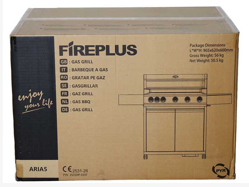 Clementi Aria 5 - Barbecue a gas o metano - Con fornello laterale