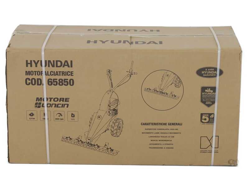 OUTLET - UTILIZZATO PER PROVA - Hyundai JRF-1001AV-2 - Motofalciatrice monolama - Loncin 196 OHV