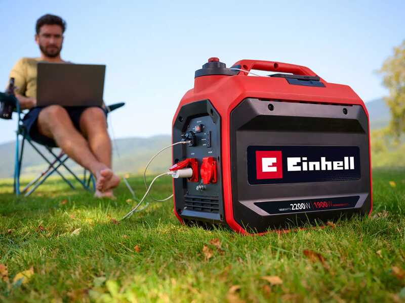 Einhell TC-IG 2200 - Generatore di corrente inverter a benzina 1.9 kW - Continua 2.2 kW Monofase