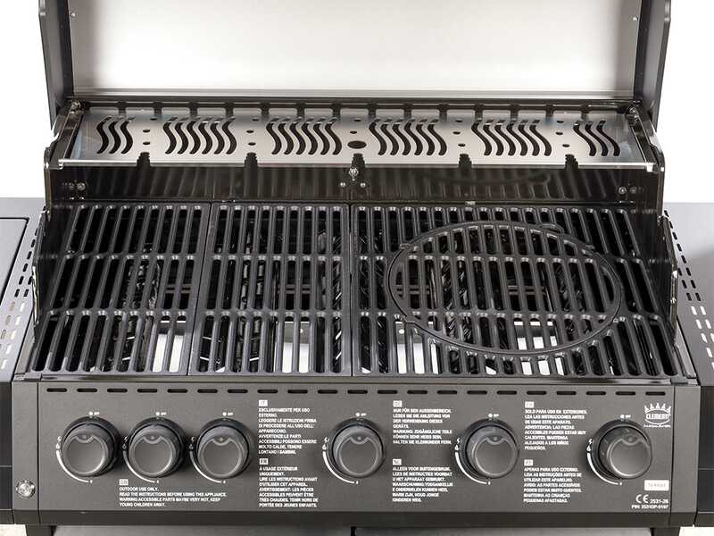 Clementi Terra 5 - Barbecue a gas o metano - Con fornello laterale
