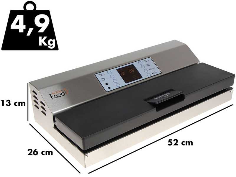 OUTLET - PICCOLI DIFETTI ESTETICI - Royal Food VSP 4301 INOX - Macchina sottovuoto - Doppia barra saldante 42cm