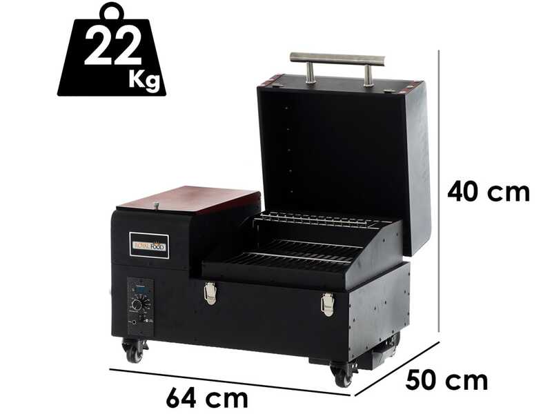 OUTLET - UTILIZZATO PER PROVA - Royal Food Pelletto  140 W - Barbecue portatile a pellet