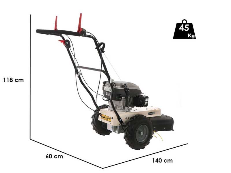 OUTLET - PICCOLI DIFETTI ESTETICI - BlackStone WGT 60-173 SP - Decespugliatore a ruote a benzina 4 tempi semovente