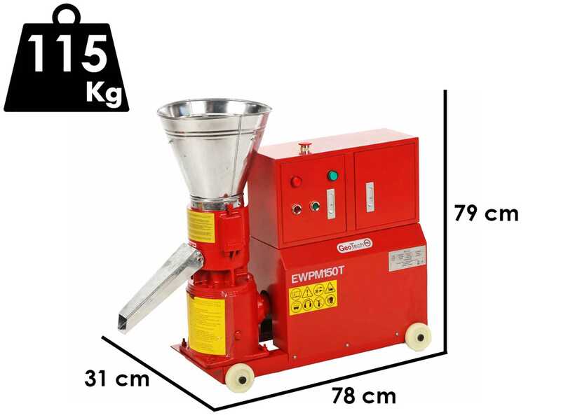GeoTech Pro EWPM150T - Pellettatrice trifase - Produzione in casa del pellet da riscaldamento
