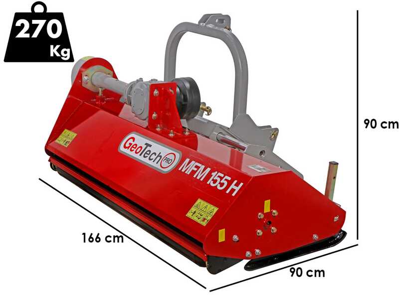 GeoTech Pro MFM 155-H - Trinciaerba per trattore - Serie media - Spostamento idraulico