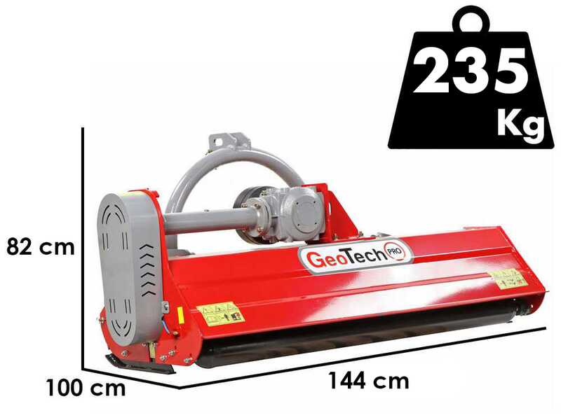 GeoTech Pro KFM 130M - Trinciaerba per trattore - Serie medio-leggera - Spostamento manuale