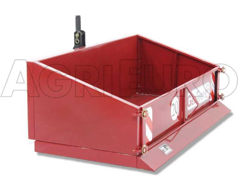 GeoTech Pro TB120 - Cassone ribaltabile per trattore in metallo - Paletta sollevatrice
