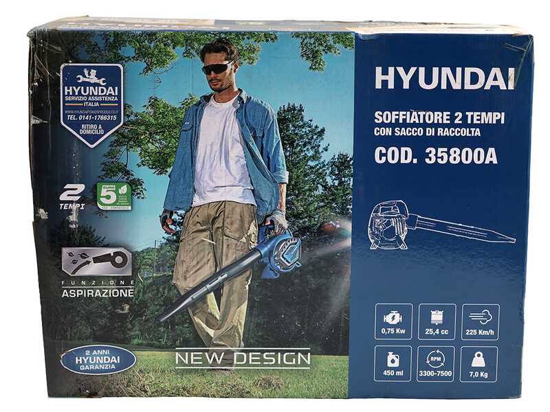 Hyundai BL-260D - Soffiatore aspiratore a scoppio 3 in 1 - Motore 2 tempi