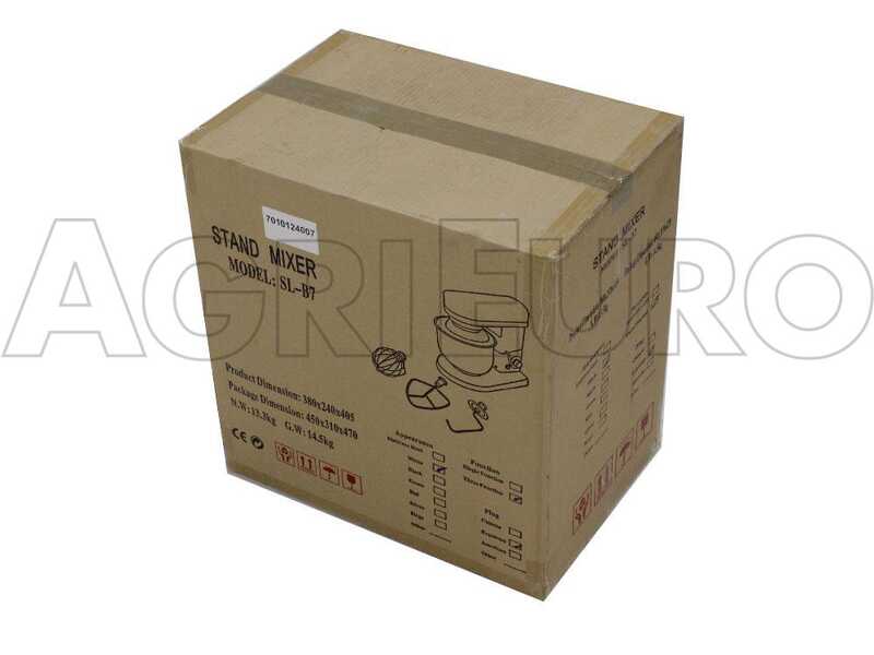 Impastatrice planetaria FP107 - Vasca INOX 7,5L - Multi attrezzo con Variatore